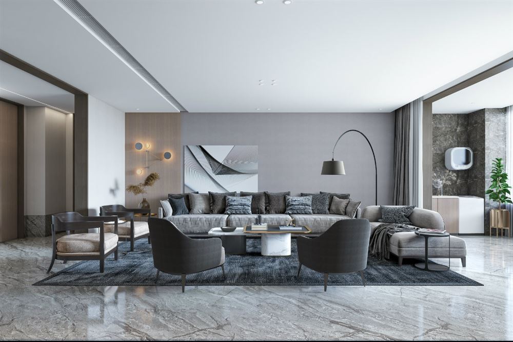 廣州市海珠半島花園三期現(xiàn)代風格三居室裝修案例