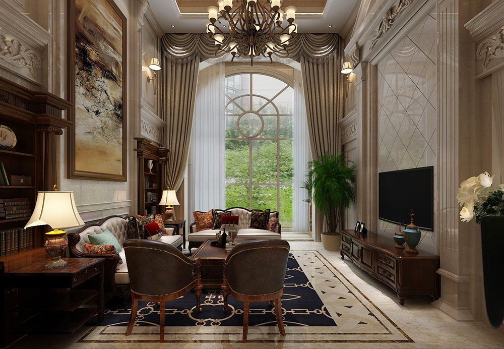 歐式風(fēng)格別墅裝修設(shè)計(jì)效果圖-美的御海東郡別墅460平米-別墅客廳裝修設(shè)計(jì) 歐式風(fēng)格別墅裝修設(shè)計(jì)效果圖-美的御海東郡別墅460平米-別墅客廳裝修設(shè)計(jì)