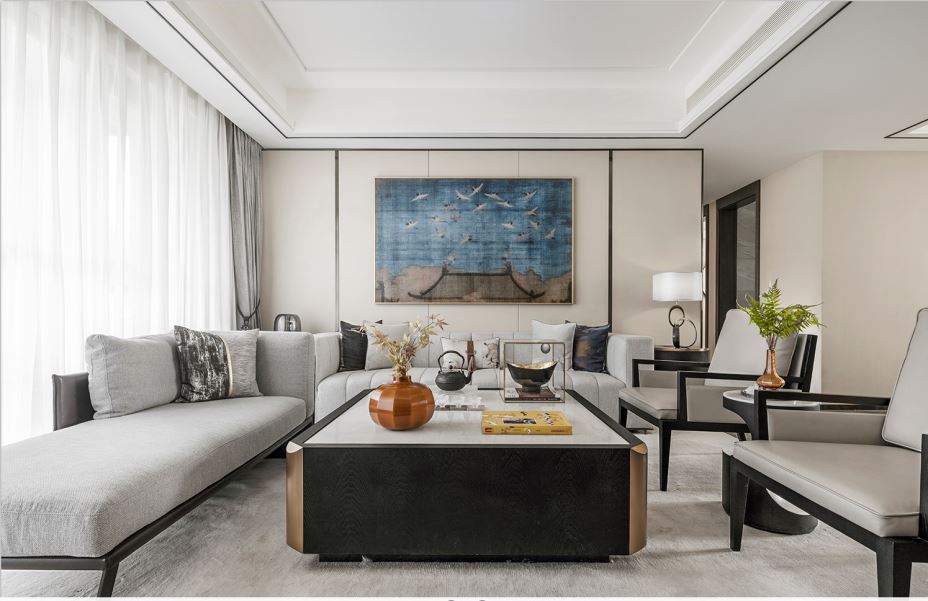 江門市嶺江一品新中式風(fēng)格四居室裝修案例