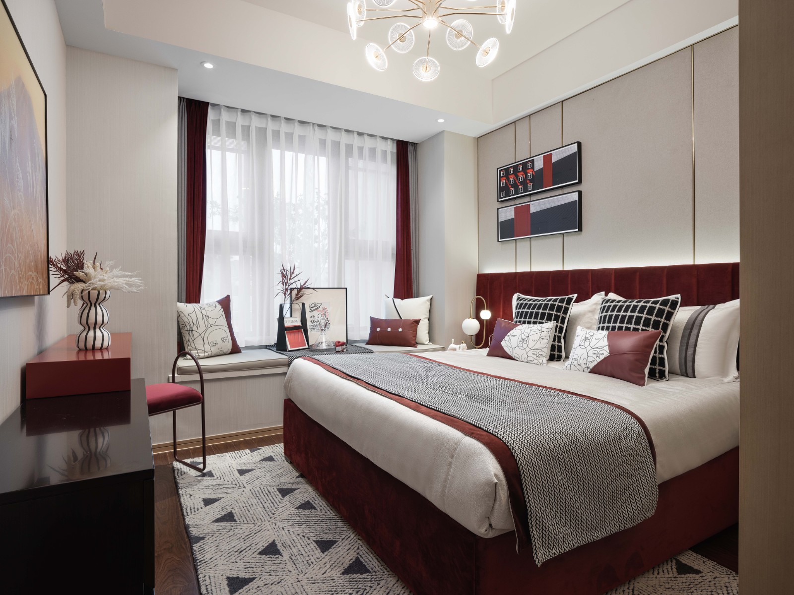 現(xiàn)代輕奢風(fēng)格室內(nèi)設(shè)計(jì)家裝案例-臥室 現(xiàn)代輕奢風(fēng)格室內(nèi)設(shè)計(jì)家裝案例-臥室