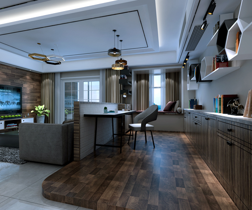 德陽市春天雅庭現(xiàn)代簡約風(fēng)格三居室裝修案例