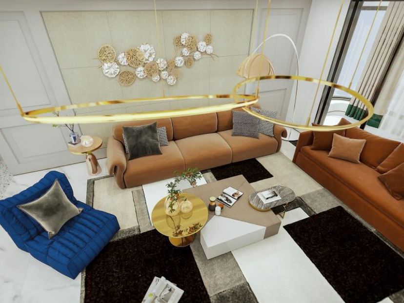 江門(mén)市明翠新村輕奢風(fēng)格四居室裝修案例