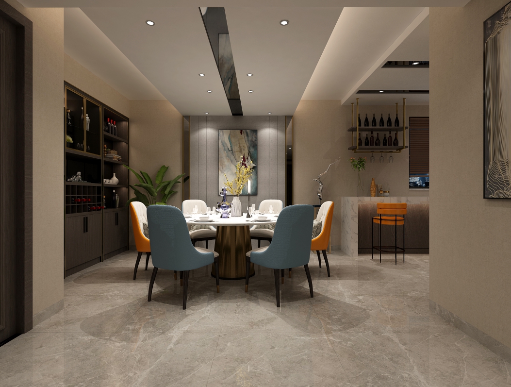 嘉興市濱江嘉苑現(xiàn)代風(fēng)格三居室裝修案例