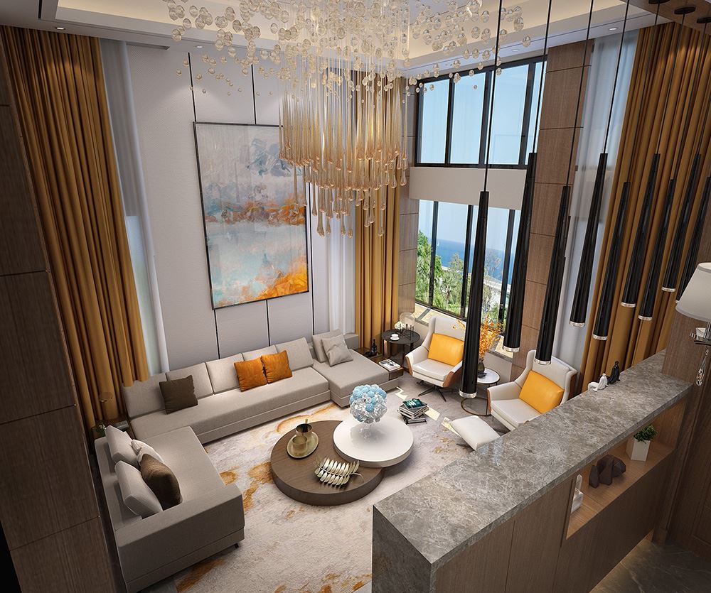 佛山市海倫堡玖悅瀾灣輕奢風(fēng)格別墅裝修案例