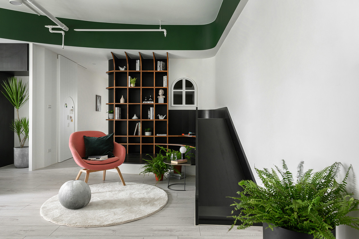 簡歐風格家裝設計室內裝修效果圖-客廳休閑區(qū)