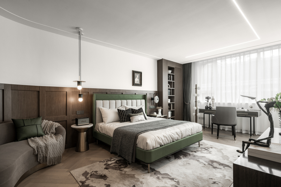 歐式輕奢風(fēng)格家裝設(shè)計(jì)室內(nèi)裝修效果圖-主臥 歐式輕奢風(fēng)格家裝設(shè)計(jì)室內(nèi)裝修效果圖-主臥