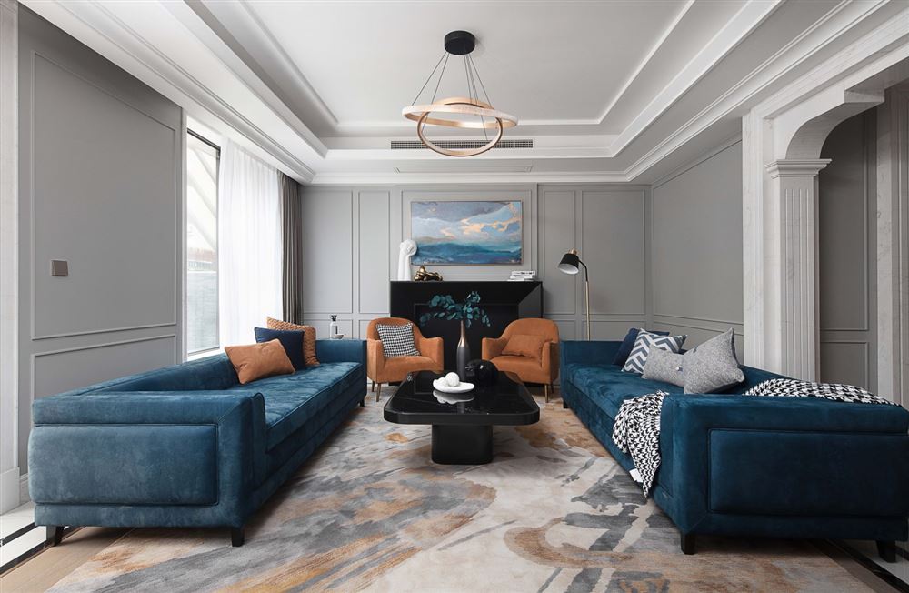 廣州市江山時代輕奢風(fēng)格三居室裝修案例