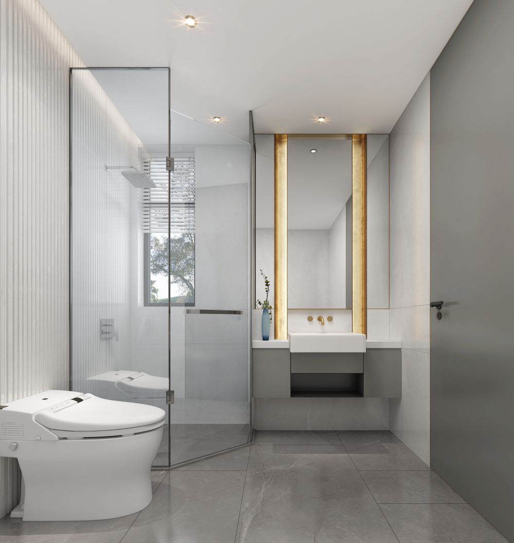 簡歐輕奢風(fēng)格室內(nèi)家裝案例效果圖-衛(wèi)生間 簡歐輕奢風(fēng)格室內(nèi)家裝案例效果圖-衛(wèi)生間