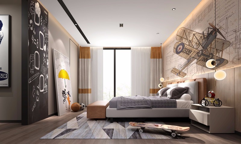 現(xiàn)代簡約風格室內(nèi)設(shè)計家裝案例-次臥 現(xiàn)代簡約風格室內(nèi)設(shè)計家裝案例-次臥