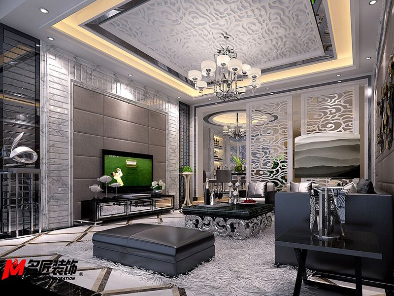 河源市濱江花園現(xiàn)代簡(jiǎn)約風(fēng)格別墅裝修案例