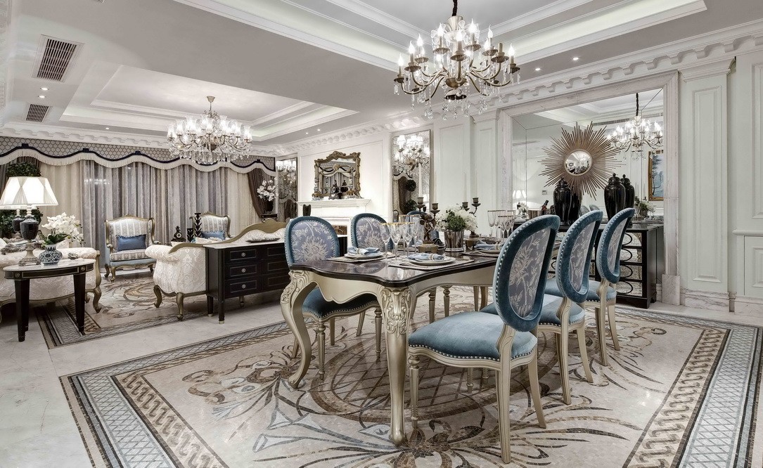 法式巴洛克風(fēng)格室內(nèi)設(shè)計(jì)家裝案例-餐廳 法式巴洛克風(fēng)格室內(nèi)設(shè)計(jì)家裝案例-餐廳