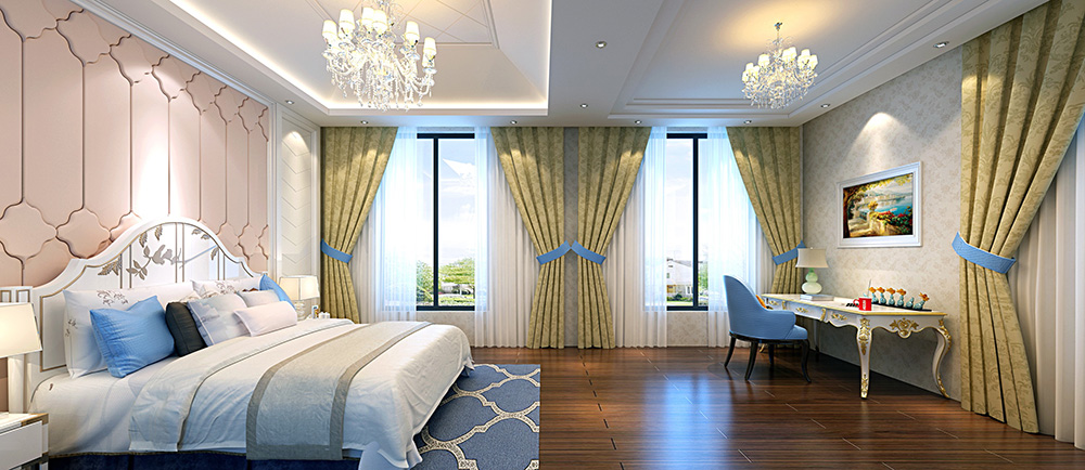 歐式風(fēng)格別墅裝修設(shè)計效果圖-萬科水晶城別墅425平米-別墅裝修設(shè)計客臥 歐式風(fēng)格別墅裝修設(shè)計效果圖-萬科水晶城別墅425平米-別墅裝修設(shè)計客臥