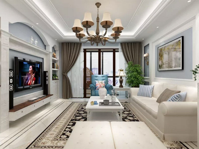 春天江與城三居98平米北歐風(fēng)格裝修案例-客廳 春天江與城三居98平米北歐風(fēng)格裝修案例-客廳