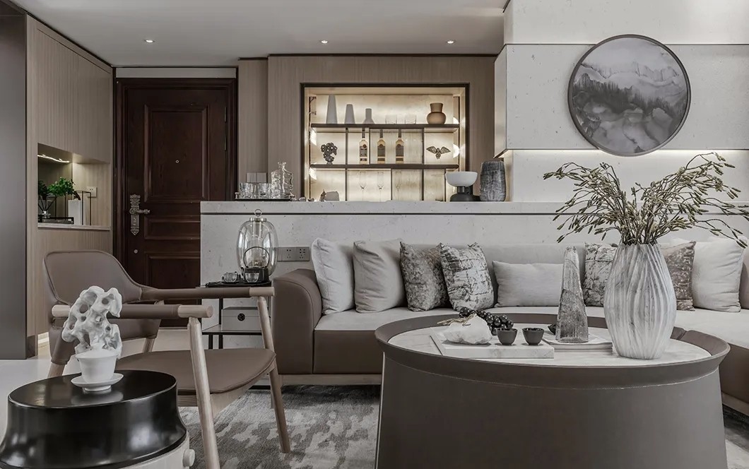 新中式風(fēng)格家裝設(shè)計室內(nèi)裝修效果圖-客廳玄關(guān) 新中式風(fēng)格家裝設(shè)計室內(nèi)裝修效果圖-客廳玄關(guān)