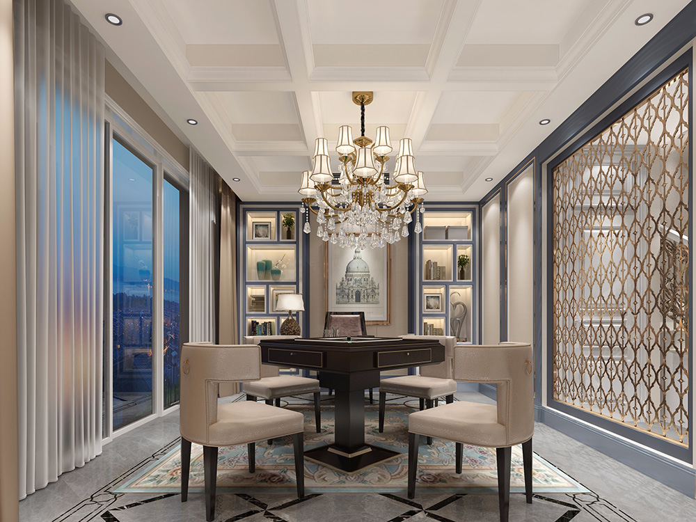 簡歐風格別墅裝修設(shè)計效果圖-萬科城別墅350平米-別墅休閑室裝修設(shè)計 簡歐風格別墅裝修設(shè)計效果圖-萬科城別墅350平米-別墅休閑室裝修設(shè)計