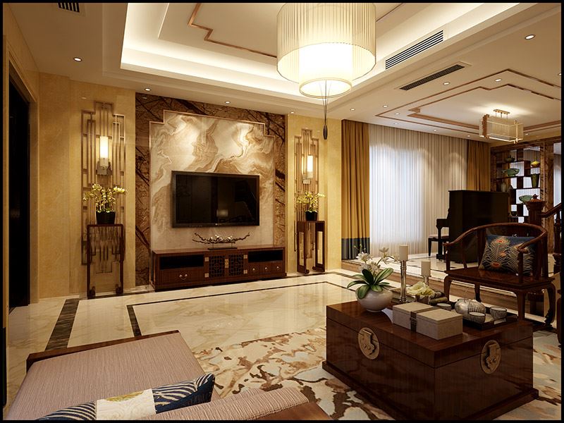 佛山市高明碧桂園·花城薈新中式風(fēng)格別墅裝修案例