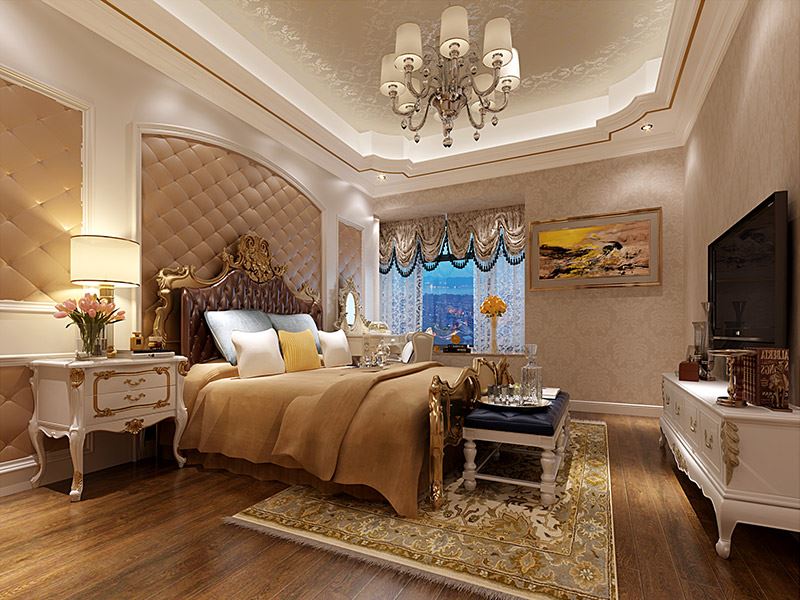 揭陽市濱江尚都?xì)W式風(fēng)格四居室裝修案例