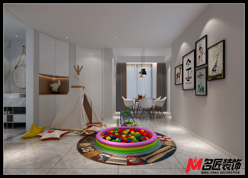 景都佳苑二居105平米北歐風(fēng)格裝修案例-兒童活動(dòng)區(qū) 景都佳苑二居105平米北歐風(fēng)格裝修案例-兒童活動(dòng)區(qū)
