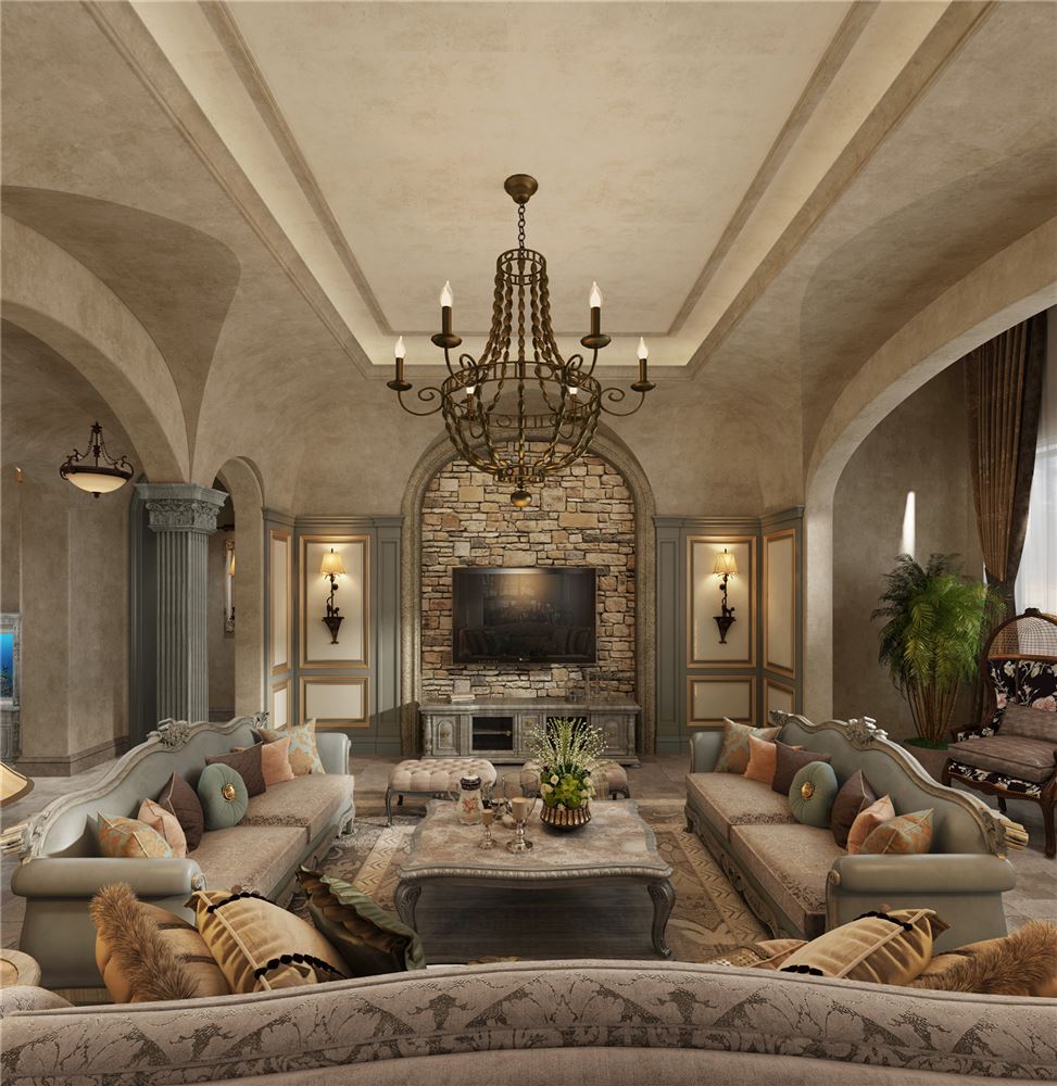 廣州市時(shí)代天韻歐式風(fēng)格平層裝修案例