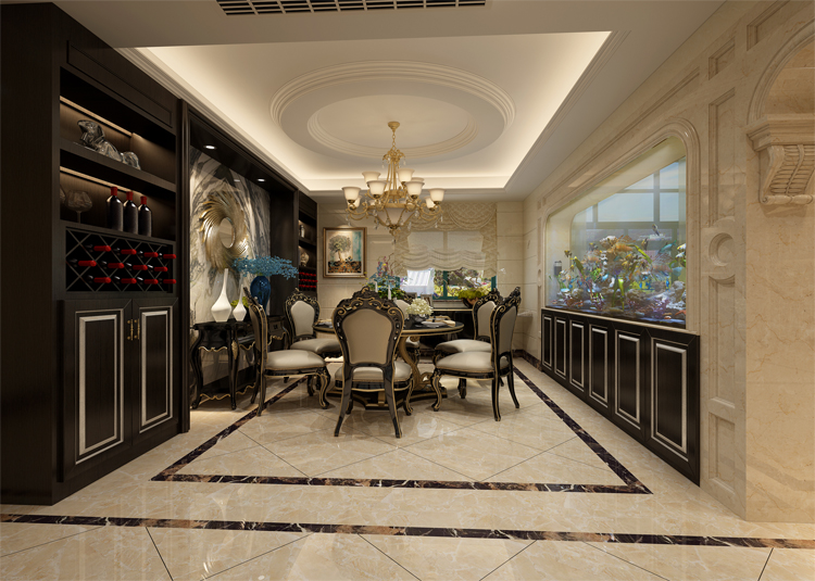 簡約歐式風(fēng)格別墅裝修設(shè)計(jì)效果圖-雅寶名門世家別墅360平米-別墅餐廳裝修設(shè)計(jì) 簡約歐式風(fēng)格別墅裝修設(shè)計(jì)效果圖-雅寶名門世家別墅360平米-別墅餐廳裝修設(shè)計(jì)