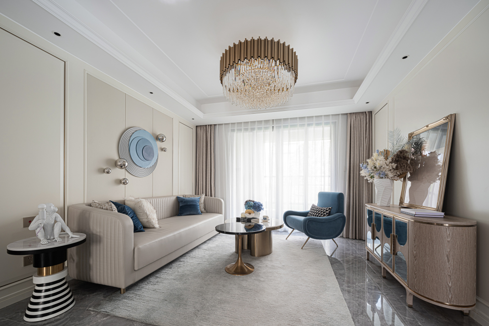 現(xiàn)代輕奢風(fēng)格室內(nèi)設(shè)計家裝案例-客廳 現(xiàn)代輕奢風(fēng)格室內(nèi)設(shè)計家裝案例-客廳