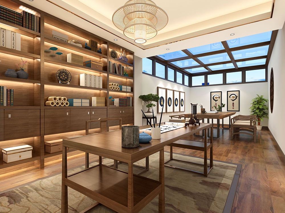 衢州市斗潭西區(qū)新中式風格復式裝修案例