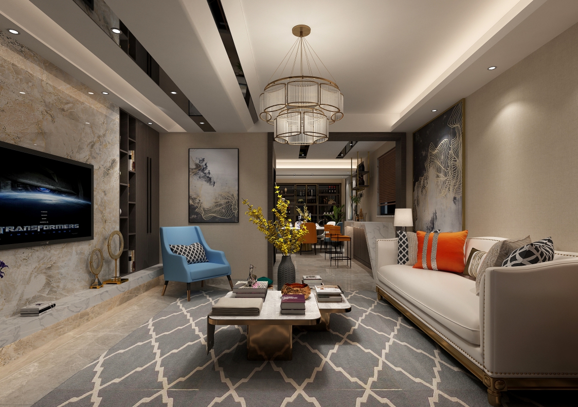 現(xiàn)代前衛(wèi)風格室內(nèi)裝修效果圖-財富廣場三居121平米-客廳 現(xiàn)代前衛(wèi)風格室內(nèi)裝修效果圖-財富廣場三居121平米-客廳