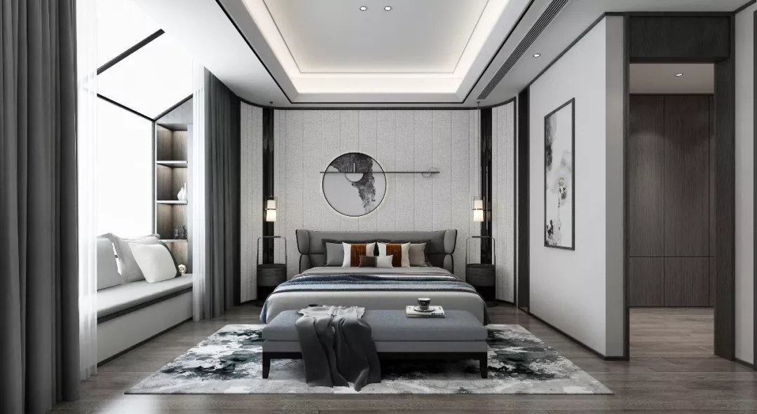 裝修案例新中式風格室內裝修效果圖-臥室 裝修案例新中式風格室內裝修效果圖-臥室