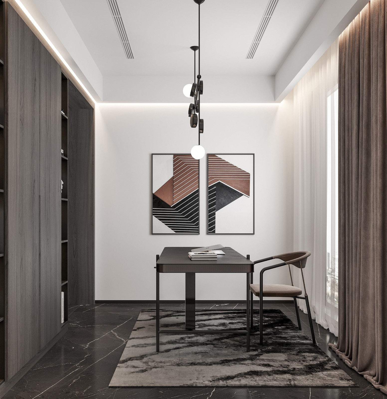 現(xiàn)代風(fēng)格室內(nèi)設(shè)計(jì)家裝案例-書房 現(xiàn)代風(fēng)格室內(nèi)設(shè)計(jì)家裝案例-書房