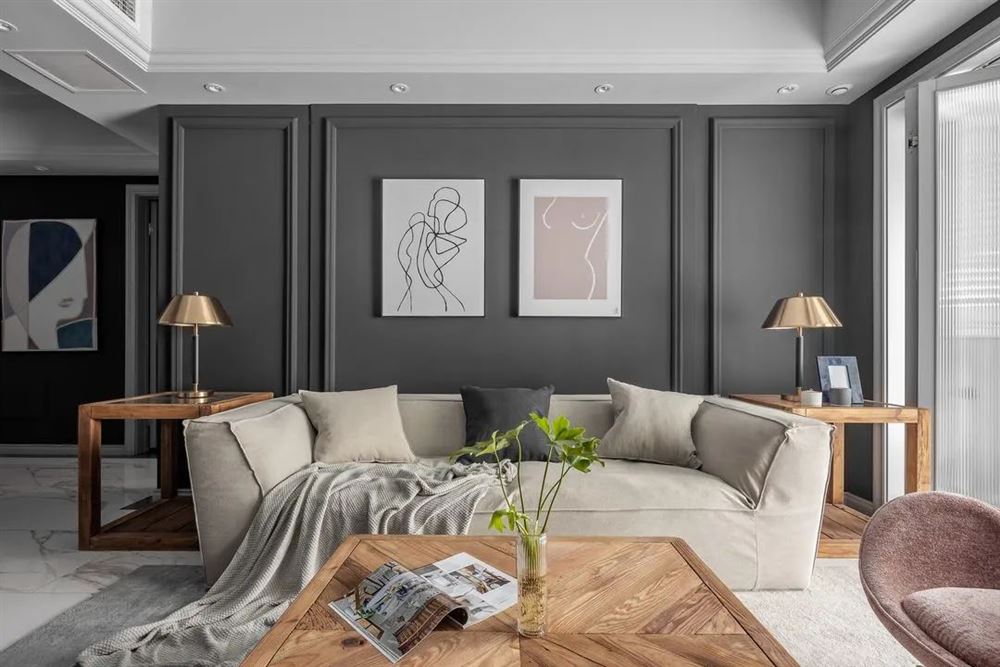 曲靖市河灣子小區(qū)輕奢風(fēng)格三居室裝修案例