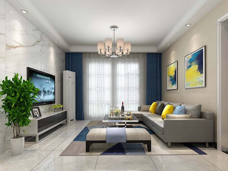 佛山市招商城市主場現(xiàn)代簡約風(fēng)格二居室裝修案例