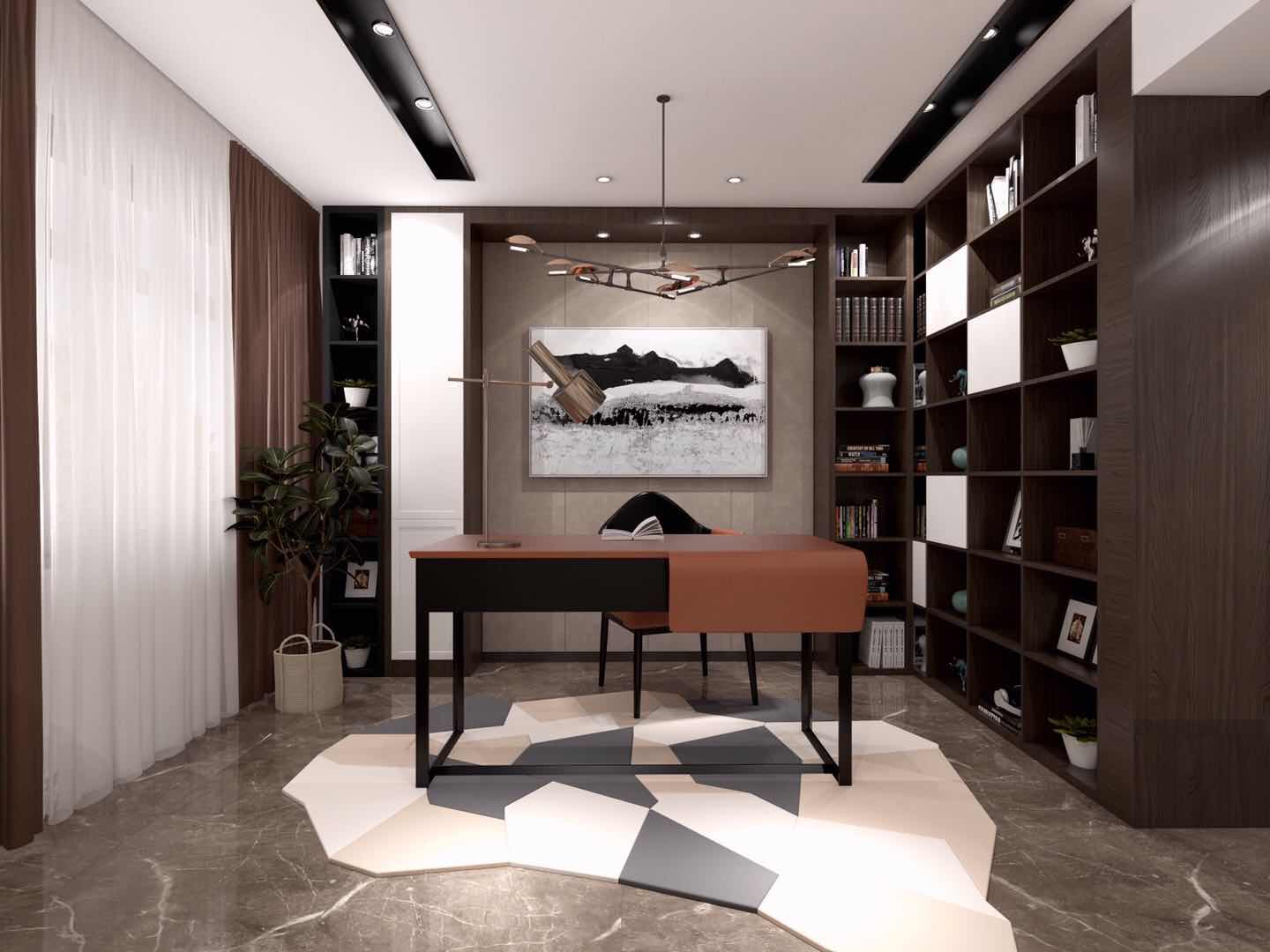 嘉興市萬城明月公館現(xiàn)代風(fēng)格別墅裝修案例