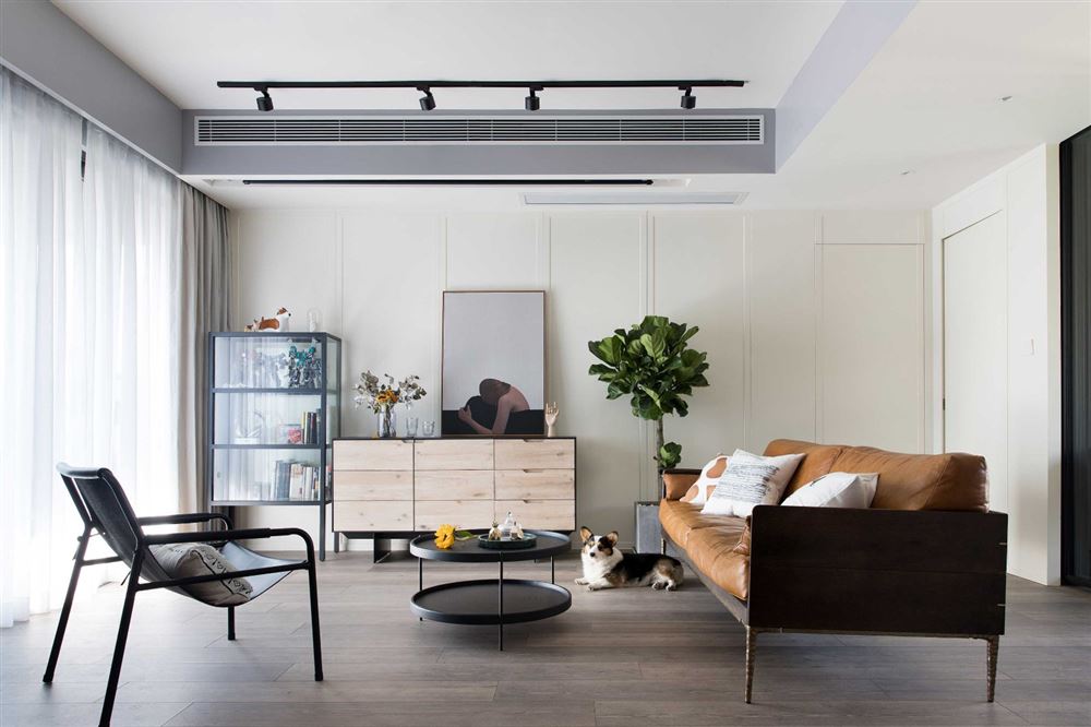 廣州市海珠半島花園三期美式風格三居室裝修案例