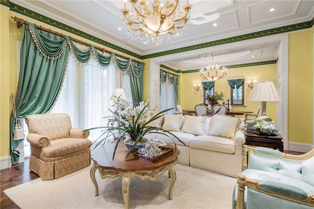 田園風(fēng)格室內(nèi)裝修效果圖-雅逸尚都三居130平米-客廳 田園風(fēng)格室內(nèi)裝修效果圖-雅逸尚都三居130平米-客廳