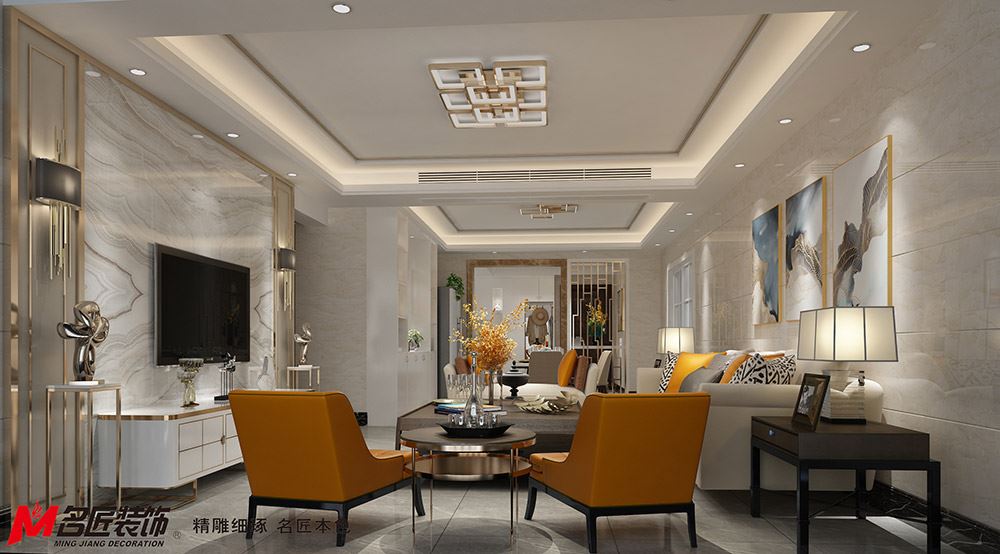 茂名市筑路·新湖灣歐式風格三居室裝修案例