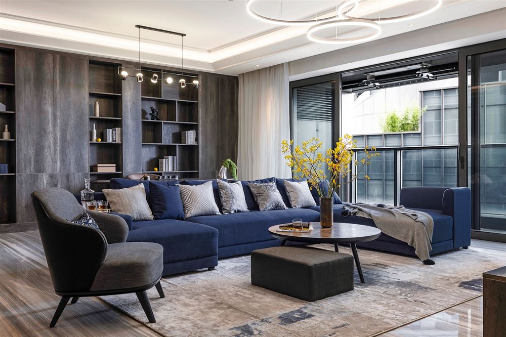 佛山市越秀閱湖臺現(xiàn)代簡約風格三居室裝修案例