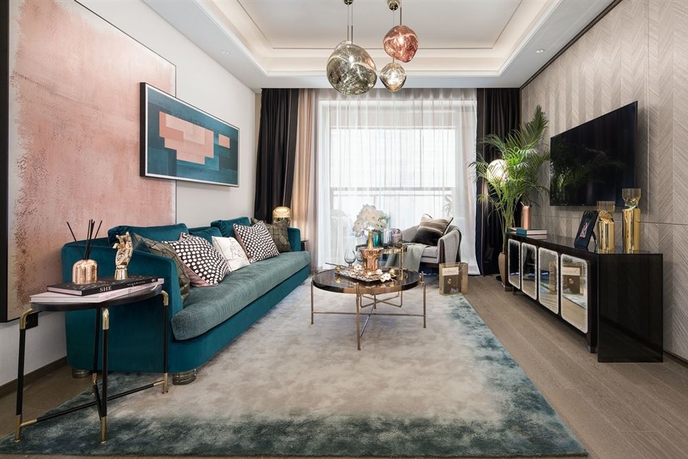 江門(mén)市五邑碧桂園輕奢風(fēng)格三居室裝修案例