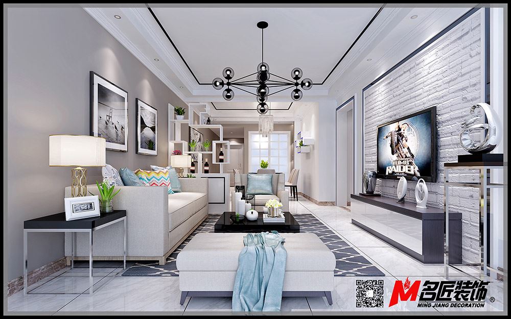 河源市安居靜苑現(xiàn)代簡約風(fēng)格三居室裝修案例