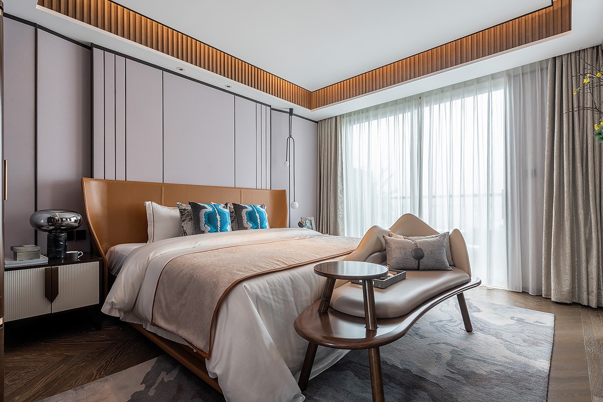 新中式風(fēng)格家裝設(shè)計(jì)別墅裝修效果圖-次臥 新中式風(fēng)格家裝設(shè)計(jì)別墅裝修效果圖-次臥