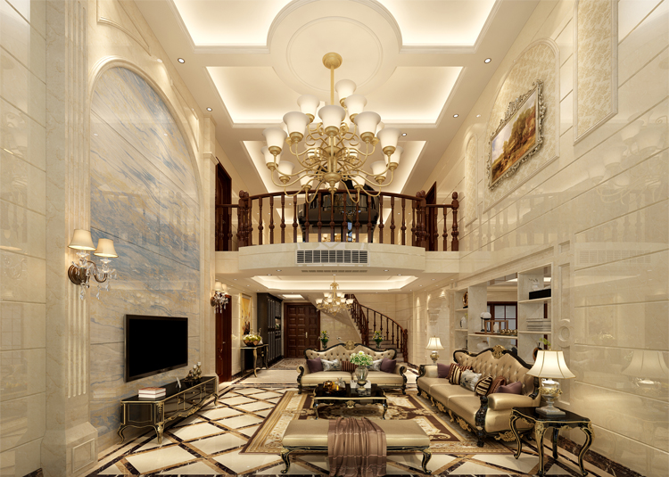 簡約歐式風(fēng)格別墅裝修設(shè)計(jì)效果圖-雅寶名門世家別墅360平米-別墅客廳裝修設(shè)計(jì) 簡約歐式風(fēng)格別墅裝修設(shè)計(jì)效果圖-雅寶名門世家別墅360平米-別墅客廳裝修設(shè)計(jì)