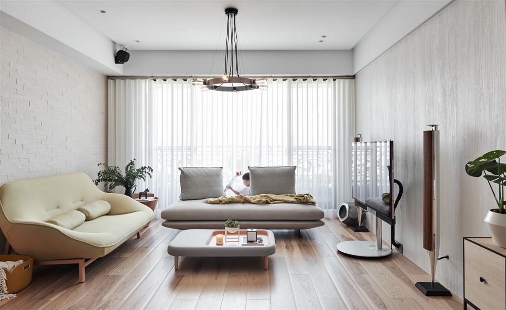 佛山市美的&middot;金地&middot;新明珠&middot;鳳翔灣壹號北歐風格三居室裝修案例