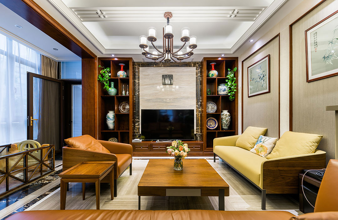 新中式風(fēng)格室內(nèi)設(shè)計(jì)家裝案例-客廳 新中式風(fēng)格室內(nèi)設(shè)計(jì)家裝案例-客廳