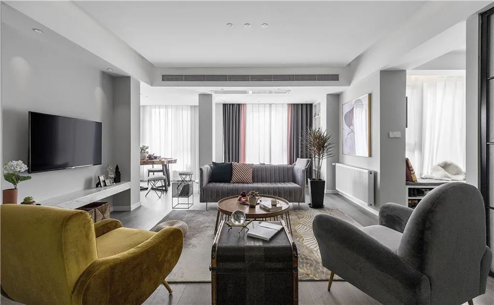 廣州市奧園恒基·學(xué)苑壹號輕奢風(fēng)格三居室裝修案例