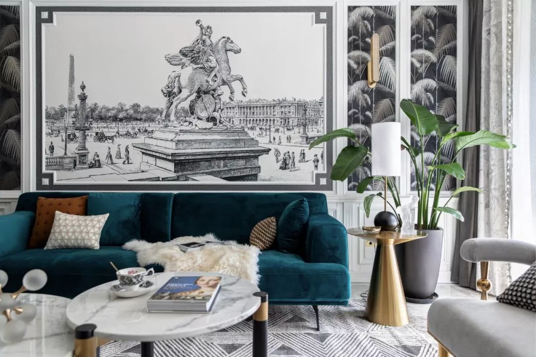 美式輕奢風格家裝設(shè)計室內(nèi)裝修效果圖-客廳 美式輕奢風格家裝設(shè)計室內(nèi)裝修效果圖-客廳