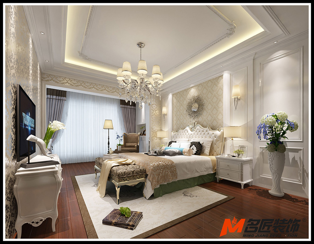 簡(jiǎn)歐風(fēng)格室內(nèi)裝修效果圖-時(shí)代水岸三居111平米-室內(nèi)臥室裝修設(shè)計(jì) 簡(jiǎn)歐風(fēng)格室內(nèi)裝修效果圖-時(shí)代水岸三居111平米-室內(nèi)臥室裝修設(shè)計(jì)