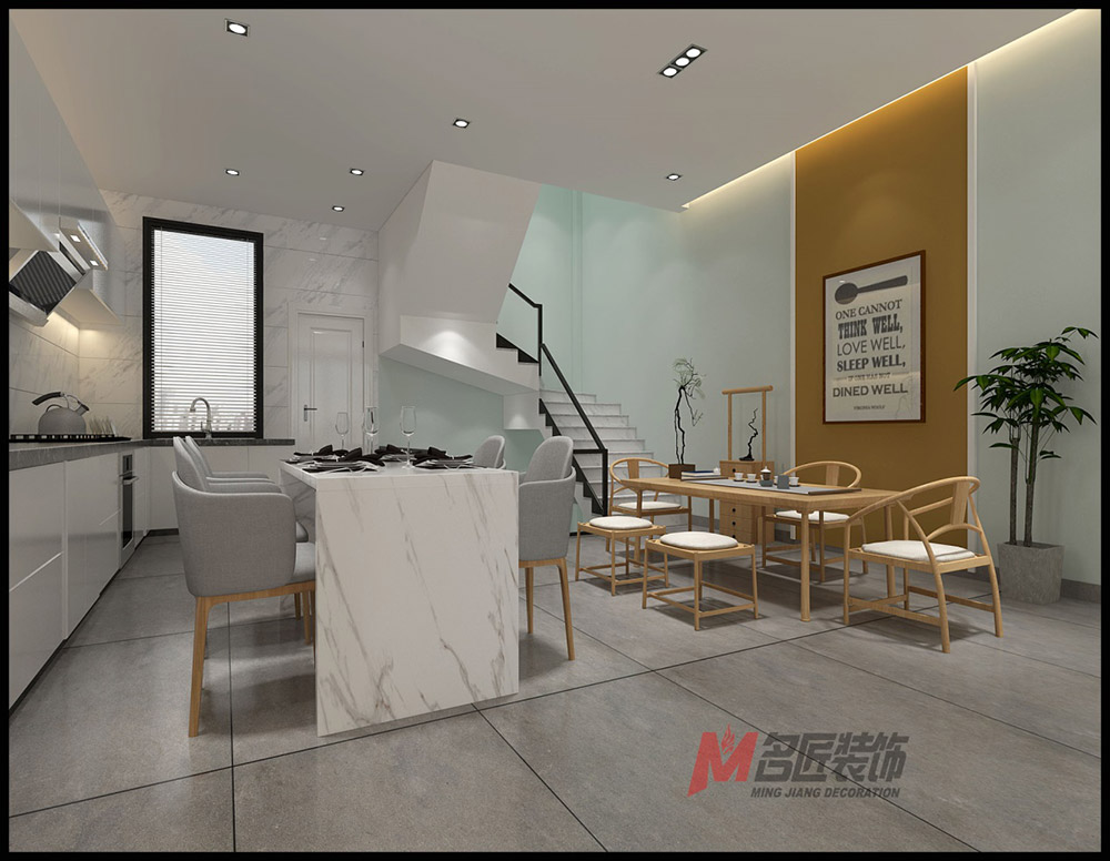 文萃景苑別墅280平米北歐風(fēng)格裝修案例-廚餐廳 文萃景苑別墅280平米北歐風(fēng)格裝修案例-廚餐廳