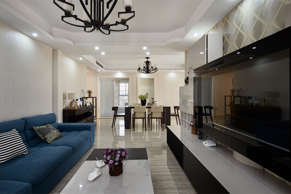 嘉興市康來登花園現(xiàn)代簡約風格三居室裝修案例