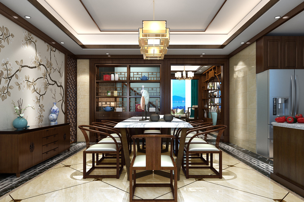 惠州市花樣年別樣城新中式風(fēng)格別墅裝修案例