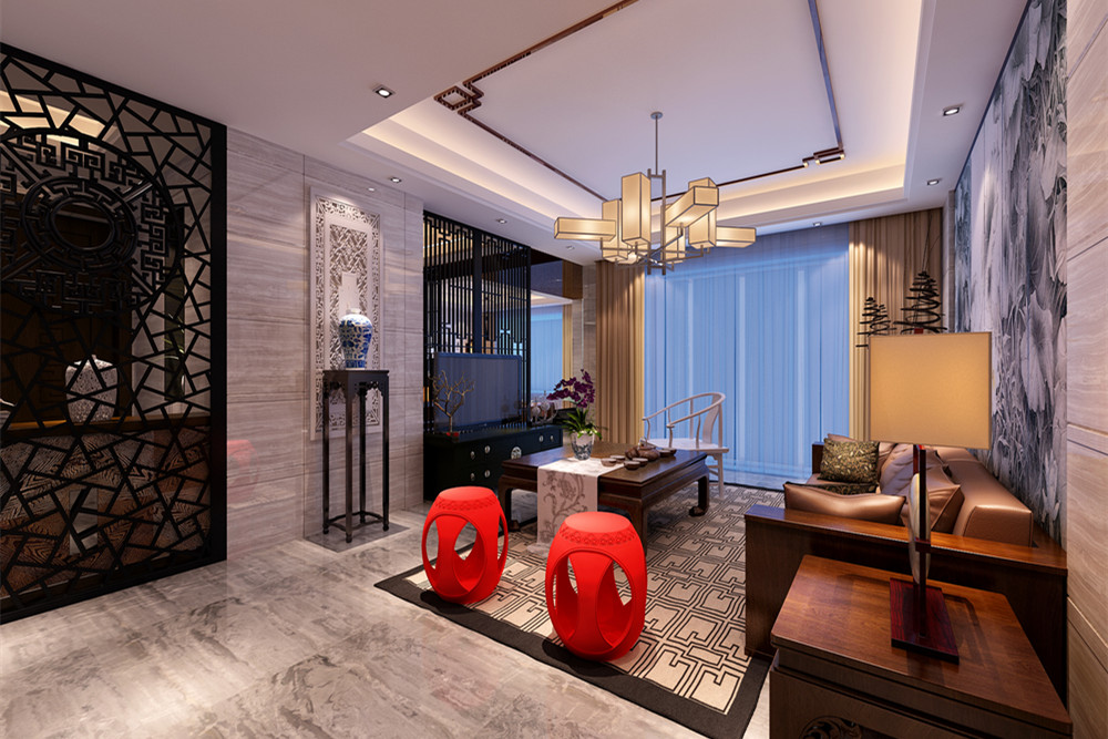 江門(mén)201-300平米新中式風(fēng)格家裝設(shè)計(jì)案例