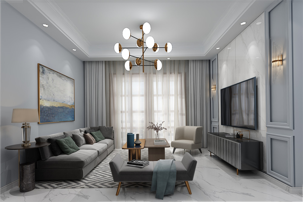 南寧市華凱逸悅豪庭現(xiàn)代簡約風(fēng)格三居室裝修案例
